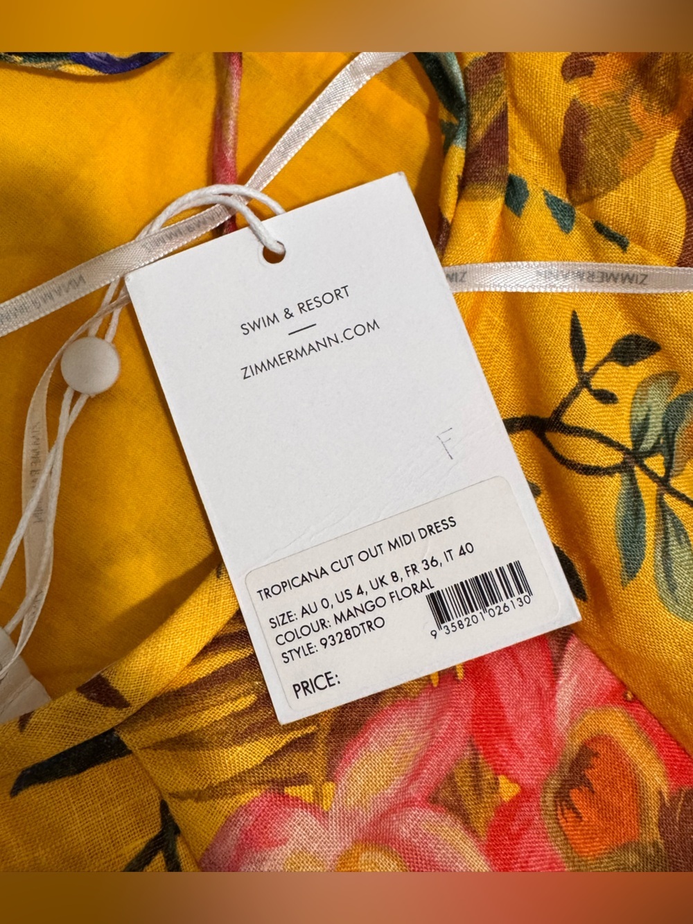 Zimmermann Yellow Floral Midi Dress - Picture 6 of 7